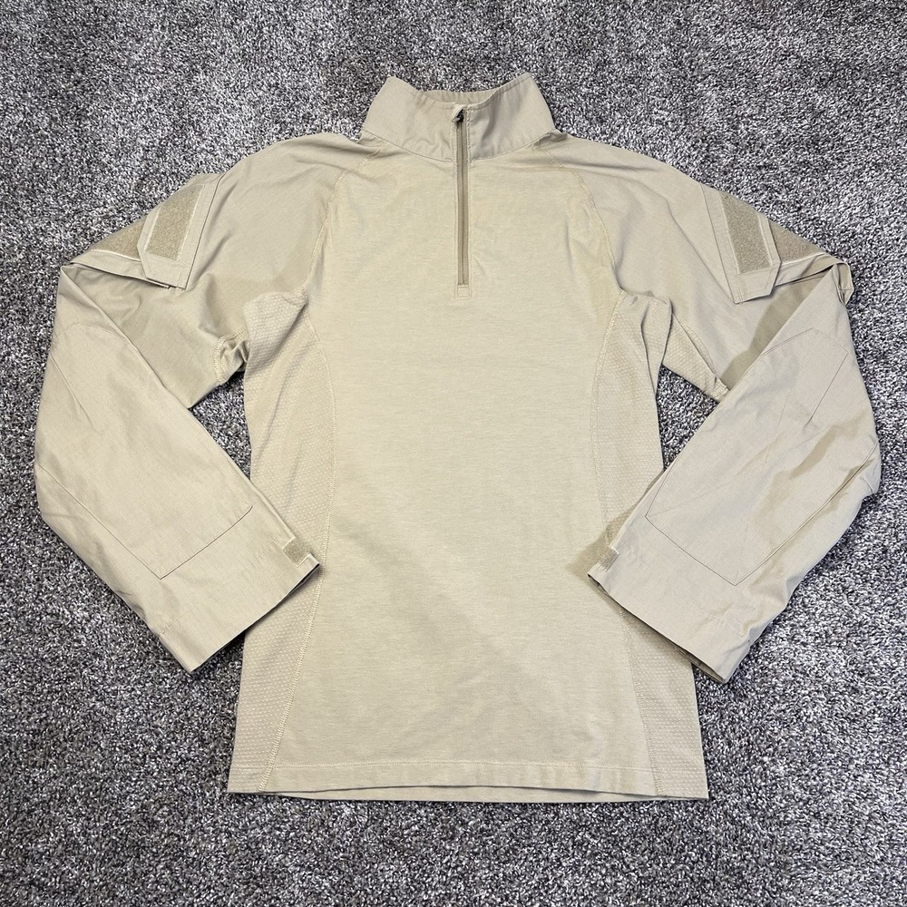 5.11 Tactical Mens Size M Rapid Assault Shirt Hook Loop Patch Zip Military Khaki